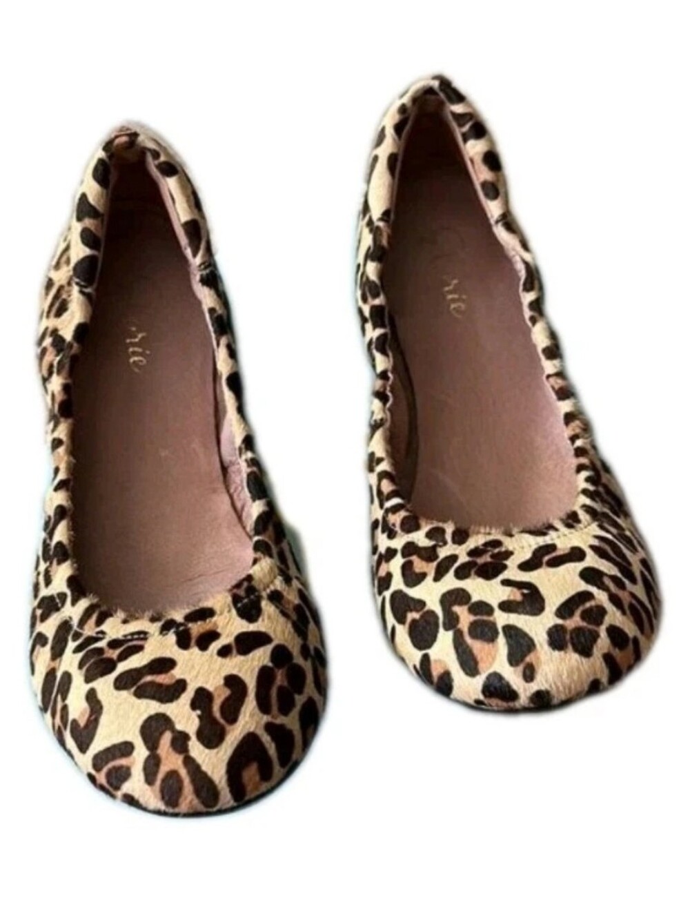 ELORIE Bella Cheetah Leopard Print Ruched Elastic Ballet Flats